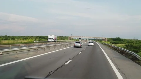 FPV: Driving along the highway. Stock Footage 116099525