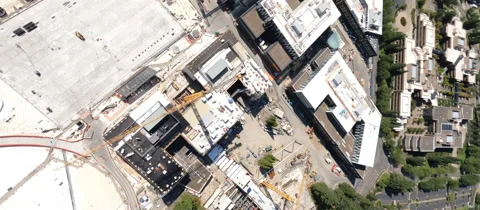 FPV Drone Aerial over Microsoft Construction Prores 5 Stock Footage 204875739