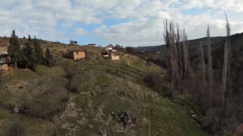 FPV Drone Aerial over Old Houses in Resava – Natural and Historic Video stock 327345733