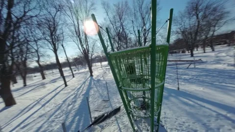 Fpv drone capture of Parc Lafontaine the biggest Playground in Montreal Stockbeeldmateriaal 286111157