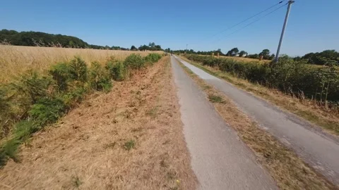 FPV drone chase motorcycle Stock Footage 314055031