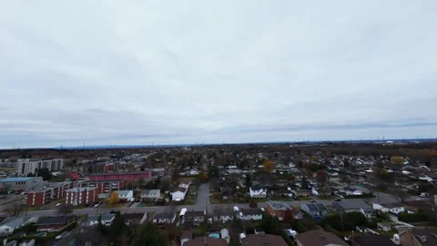Fpv drone cinematic flight above road autumn city original file edition Stock Footage 320375688