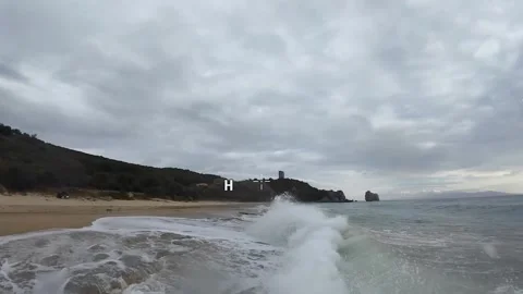 Fpv Drone Crash into Wave, Demonstrating User Error on Flying Drones Stock Footage 327770765