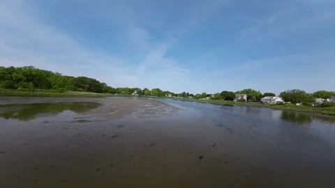 FPV Drone Delight: Coastal Magic of Warwick, Rhode Island Stock Footage 243581064