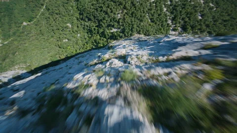 FPV drone diving Vercors mountains in French Alps Stock Footage 263995795