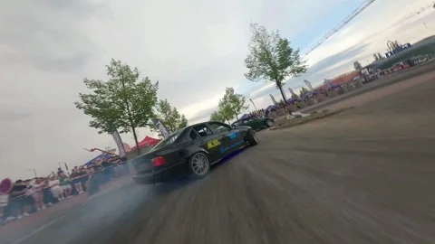 FPV Drone Final Drift Battle Close Action Liberec Nisa 26 May 2024 Stock Footage 319911836