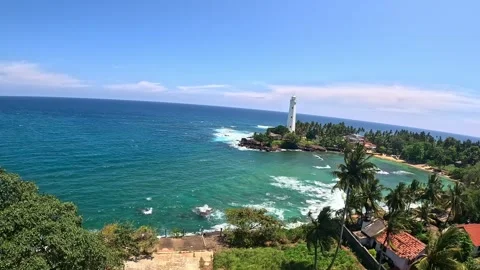 FPV Drone Flight Along Sri Lanka Coastline – Beaches, Ocean, Boats, Lighthouse Stock Footage 324613367