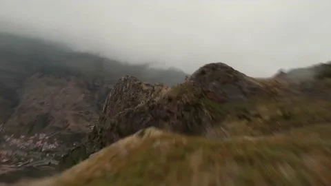 FPV drone flight in the mountains Stock Footage 167093429