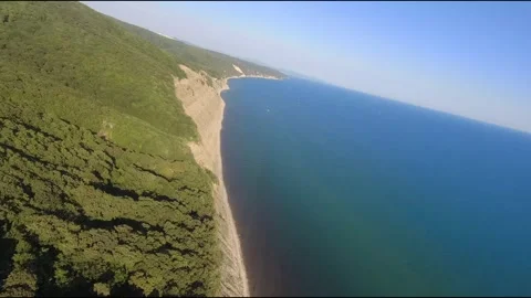 FPV drone flight in the mountains overgrown Stock Footage 206374464