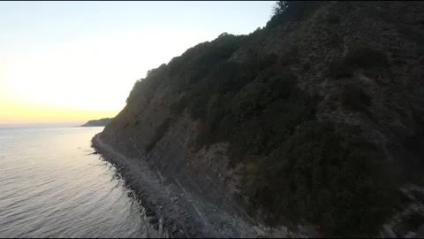 FPV drone flight in the mountains overgrown Stock Footage 206378024