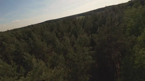 FPV Drone Flight Over Agricultural Fields and Forests Near Nowy Lubiel Poland 스톡 동영상 335836048