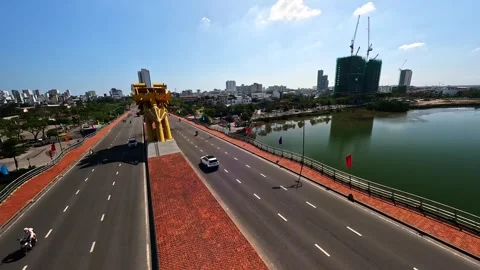 FPV Drone Flight Over Da Nang, Vietnam Stock Footage 323503710
