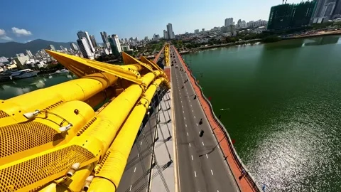 FPV Drone Flight Over Da Nang, Vietnam Stock Footage 323503848
