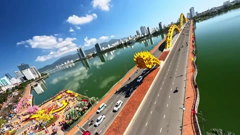 FPV Drone Flight Over Da Nang, Vietnam Stock Footage 323503856
