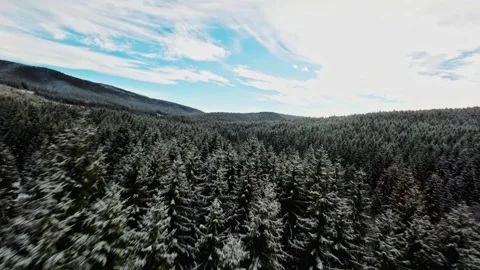 FPV Drone Flight over the Snowy Mountains of Romania 動画素材 264810584
