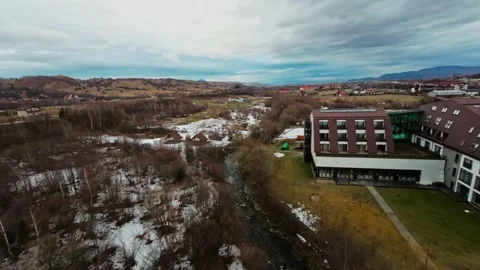 FPV Drone Flight over the Snowy Mountains of Romania 動画素材 264810833
