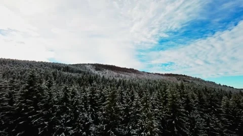 FPV Drone Flight over the Snowy Mountains of Romania 動画素材 264811442