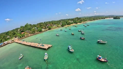 FPV Drone Flight Over Sri Lanka Coastline – Tropical Beach, Ocean, Waves Stock Footage 324613480