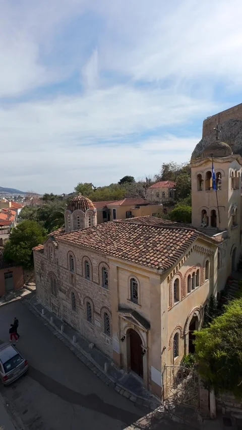 FPV drone flight through the historic old town of Athens and Acropolis, Greece Stock Footage 306857506