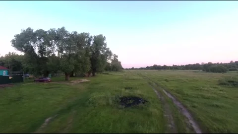 Fpv drone flight in village Stock Footage 208647893