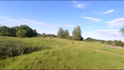 Fpv drone flight in village Stock Footage 208648663