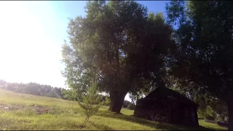 Fpv drone flight in village Stock Footage 208649185