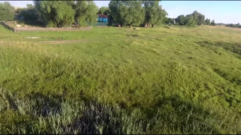Fpv drone flight in village Stock Footage 208649981