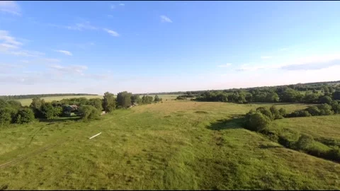 Fpv drone flight in village Stock Footage 208649997