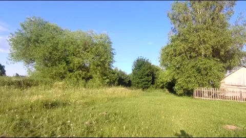 Fpv drone flight in village Stock Footage 208650269