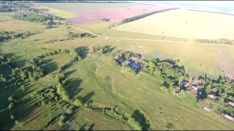 Fpv drone flight in village Stock Footage 208650270