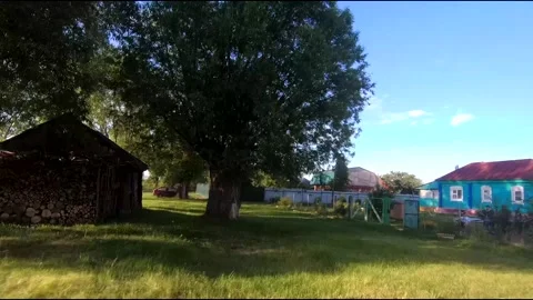 Fpv drone flight in village Stock Footage 208650287
