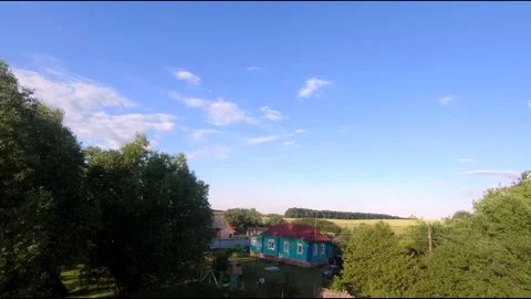 Fpv drone flight in village Stock Footage 208650501