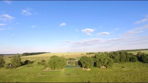 Fpv drone flight in village Stock Footage 208650564