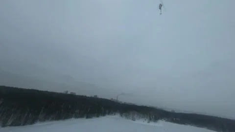Fpv drone flight in the winter forest Stock Footage 231126607