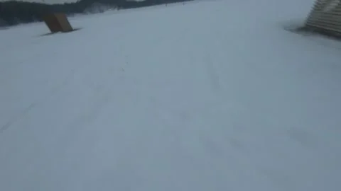Fpv drone flight in the winter forest Stock Footage 231129932