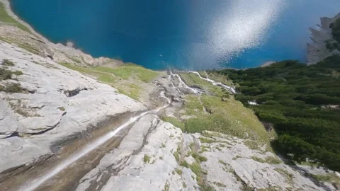 FPV drone flying above the clouds along the coast of Madeira Island, Portugal Stock Footage 253553579