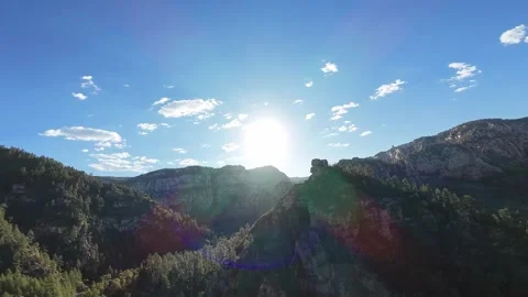 FPV Drone Flying Above Mountain Tops in Windy Conditions Stock Footage 316173368