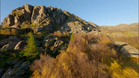 FPV Drone Flying Down Norway Mountains 스톡 동영상 308729171