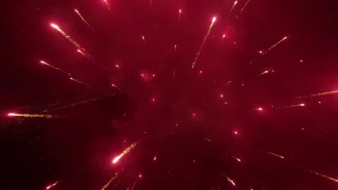 Fpv drone flying in fireworks Stockbeeldmateriaal 269551016