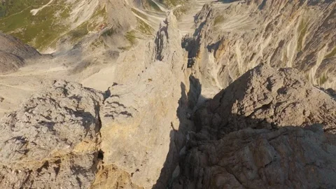 Fpv Drone Flying on the Mountain Ridge. Fpv Dive on a Spectacular Landscape  Video stock 169239818