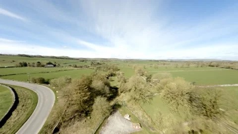 Fpv Drone Flying Over Road Into Horseshoe Pass (slight colour correction) Stock Footage 238686148