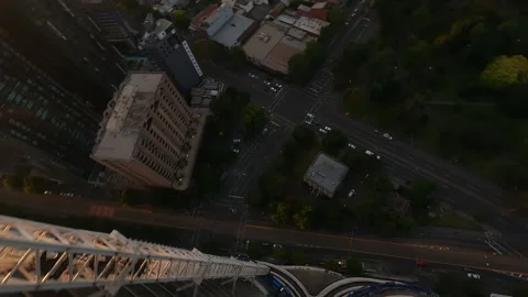 FPV drone flying over skyscrapers in Australia Stock Footage 250863003