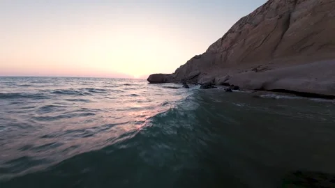 FPV Drone Flyover of Magsar Beach, Iran – Stunning Coastal Aerial in 4K Stock Footage 319919753