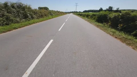 FPV DRONE FOLOWING MOTORCYCLE Stock Footage 314055040