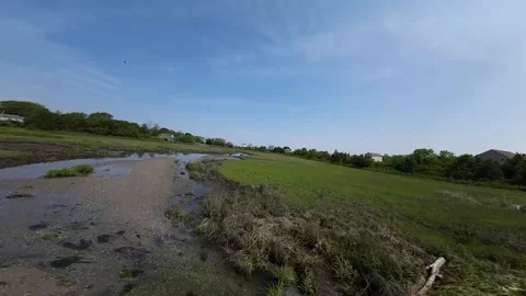 FPV Drone Magic: Warwick, Rhode Island's Coastal Splendors Stock-Footage 243581075