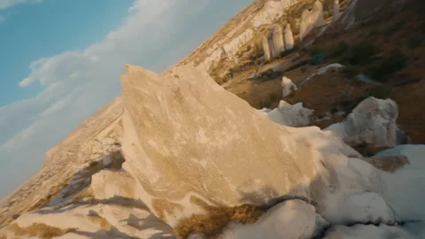 FPV Drone Orbit – Color Graded – Mountain Landscape – Cappadocia – 4K Stock Footage 311072650