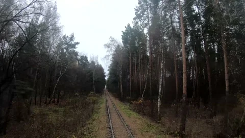 FPV drone by rail Stock Footage 164909794