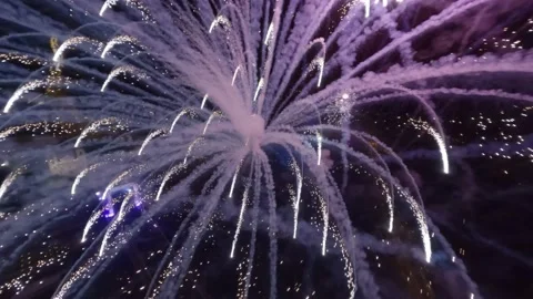 FPV drone video in the fireworks Stock Footage 209153382