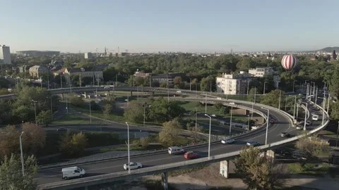 FPV drone video over the busy city Stock Footage 241038916