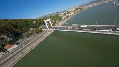 FPV drone video over the busy city Stock Footage 241041756